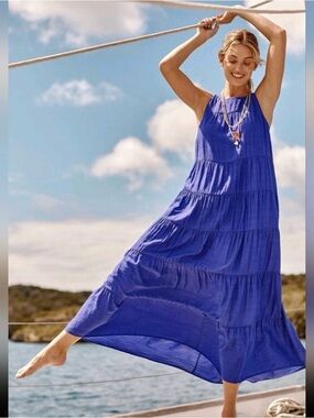 Gorgeous royal purple  J. Jill Saguaro Maxi Dress, Petite Medium